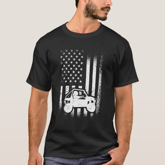 T-shirt Pilote Utv Indicateur Américain Sxs Utv Côté (Devant)