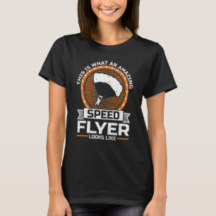 T-shirt Pilote volant à vitesse rétro Parapente à vitesse