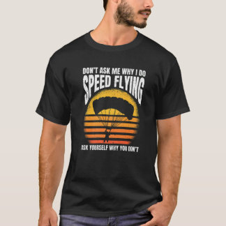 T-shirt Pilote Volant à vitesse vintage Parapente Vitesse