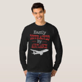 T-shirt Pilote Volant - Facilement Distrait Par Les Avions (Devant entier)