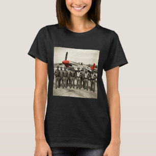T-shirt Pilotes noirs rétro histoire des Noirs seconde gue