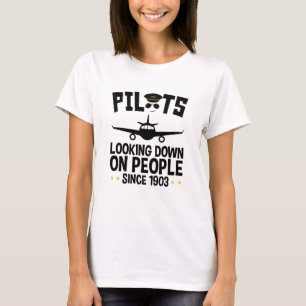 T-shirt Pilotes regardant vers le bas les gens depuis 1903