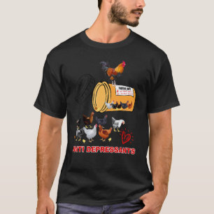 T-shirt Pilules Bonheur Poulet Antidépresseur Ferme de Pou