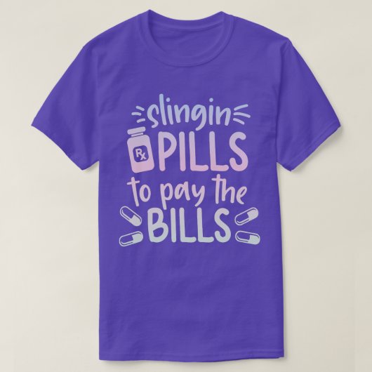 T-shirt Pilules de pendage pour payer les factures Funny i (Design devant)