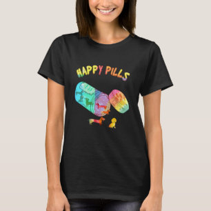 T-shirt Pilules heureuses Chien teckel coloré