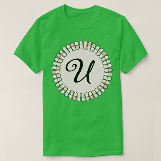T-shirt Pilules sucrées U initial (Design devant)