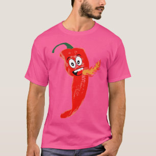 T-shirt Piment Fort Rouge Respirant le Feu et Grillé