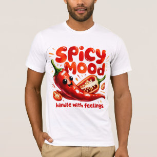 T-shirt Piment Humeur Épicée Nourriture Épicée Art Kawaii