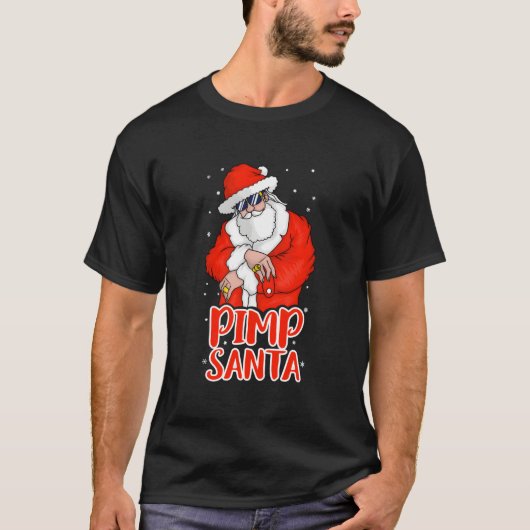 T-shirt Pimp Santa Claus Inappropriate (Devant)
