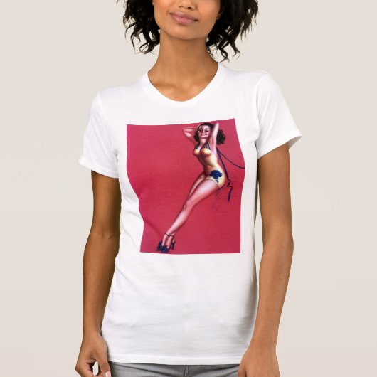 T-shirt Pin-up de brune (Devant)