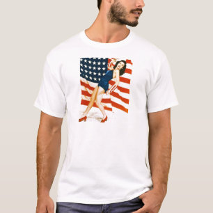 T-shirt Pin-up de cru 4 juillet