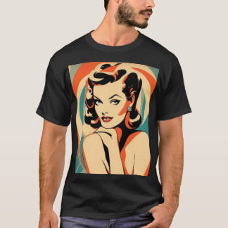 T-shirt Pin Up Girl Art Déco Pop Art pour lui