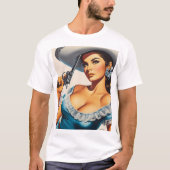 T-shirt Pin-up rétro Far West (Devant)