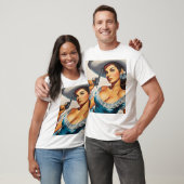 T-shirt Pin-up rétro Far West (Unisexe)