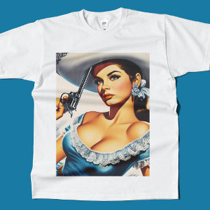 T-shirt Pin-up rétro Far West