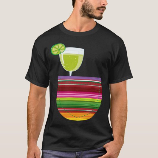 T-shirt Pinata Blanket Mexican margaritha lottery Pocket (Devant)