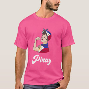 T-shirt Pinay Filipina Girl Fier Drapeau Philippines Filip
