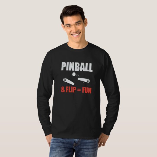 T-shirt Pinball & Flip Fun Pinball Machine Player (Devant entier)