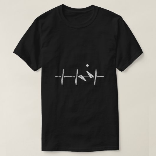 T-shirt Pinball Heartbeat EKG Pulse Pinball Lover Long Sle (Design devant)