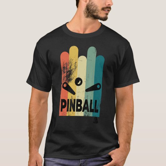 T-shirt pinball retro vintage look_2 (Devant)