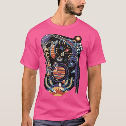 T-shirt Pinball Space Machine Light by Tobe Fonseca (Devant)