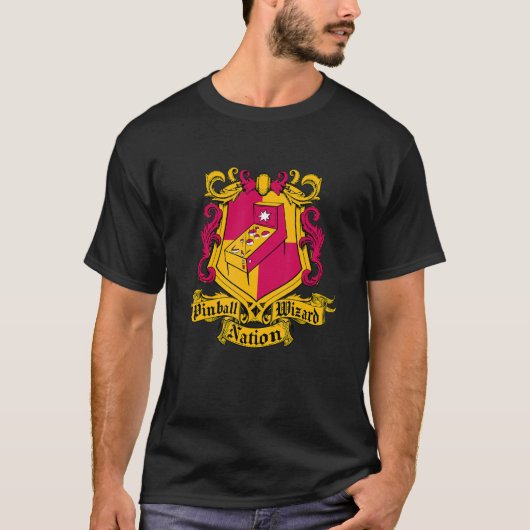 T-shirt Pinball Wizard Nation Pinball Machine Arcade Jeu (Devant)