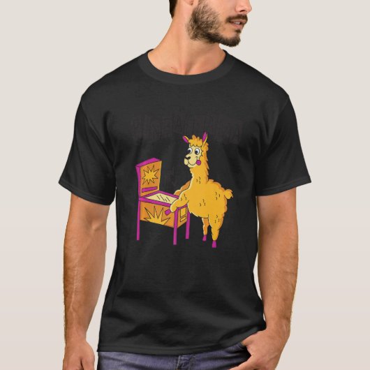 T-shirt Pinballama avec Fun Flipper Retro Design Premium (Devant)