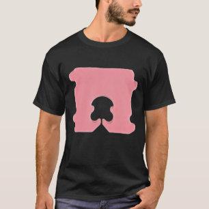 T-shirt Pince à pain rose moderne silhouette géométrique