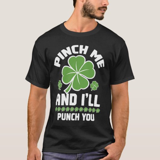 T-shirt Pince-moi et je te punis Shamrock (Devant)