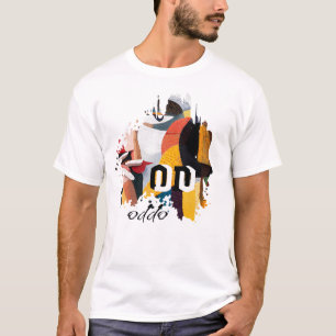 T-shirt Pinceau Abstrait d'Art ODDO Expression Colorée M