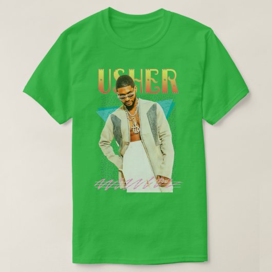 T-shirt Pinceau d'art esthétique Usher Retro (Design devant)