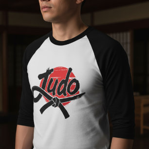 T-shirt Pinceau de Judo et Ceinture Noire – Soleil Levant