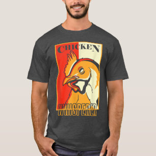 T-shirt Pinceau de poulet Mens Fermier Vêtements et poulet