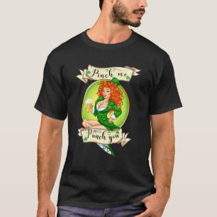 T-shirt Pincez-Moi Et Je Vous Puncherai Drôle Irlandais St
