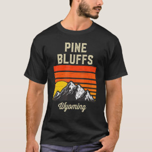 T-shirt Pine Bluffs Wyoming Retro City State Usa