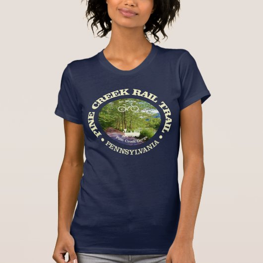 T-shirt Pine Creek Rail Trail (cyclisme c) (Devant)