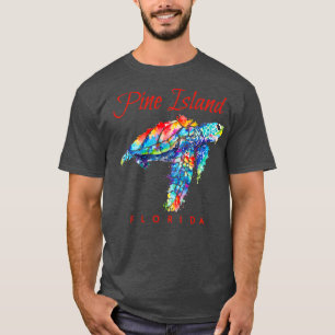 T-shirt Pine Island Florida Aquarelle Tortue de mer
