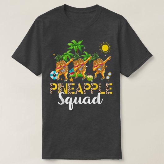 T-shirt Pineapple Funny Squad Dabbing Three Pineapples Sun (Design devant)