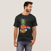 T-shirt Pineapple Rainbow Flag Hawaiian Gay Pride LGBT (Devant entier)