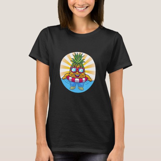 T-shirt Pineapple Retro Sunglasses Aloha Beaches Hawaii Ha (Devant)