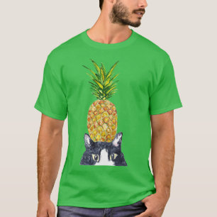 T-shirt Pineapple tuxedo chat Peinture