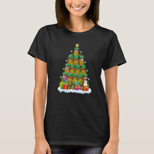 T-shirt Pineapple Xmas Holiday Pineapple Christmas Tree (Devant)