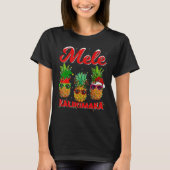 T-shirt Pineapple Xmas Lights Mele Kalikimaka Pineapple Ch (Devant)