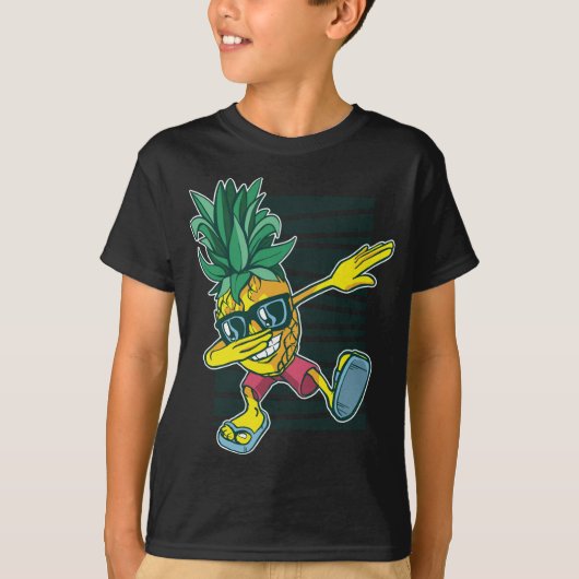 T-shirt Pineappy Dabbing Pineappy Lunettes de soleil Fruit (Devant)
