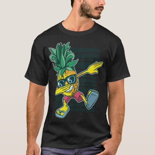 T-shirt Pineappy Dabbing Pineappy Lunettes de soleil Fruit (Devant)