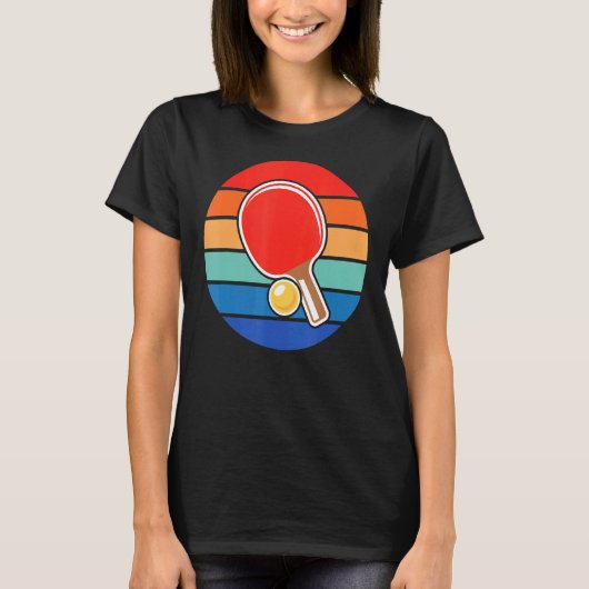T-shirt Ping Ping Design Rétro Sunset Ping (Devant)