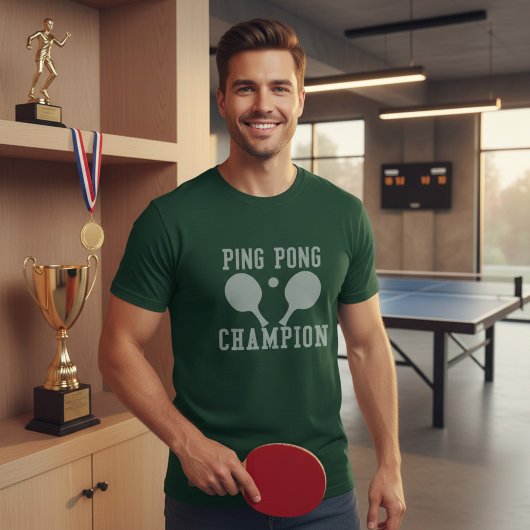 T-shirt Ping Pong Champion Paddles Traversées Table Tennis