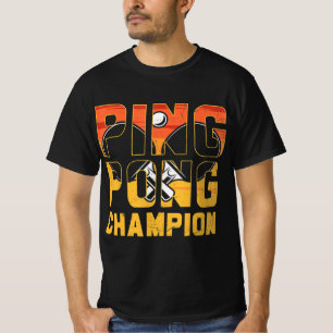 T-shirt Ping Pong Champion Retro Tennis De Table