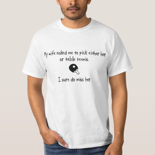 T-shirt Ping-pong d'épouse ou de sélection (Devant)