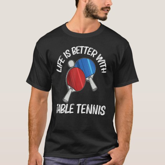 T-shirt Ping Pong Designs Pour Hommes Femmes Table Tennis (Devant)